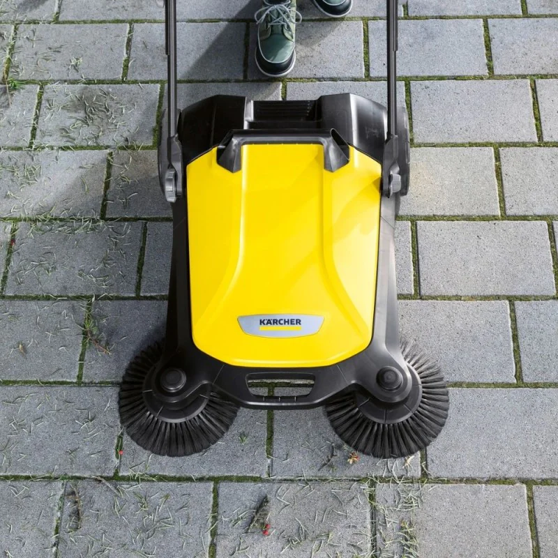 Karcher S 4 Twin 2in1 Zamiatarka ręczna do kostki, piasku, liści (2400 m²/h, 680 mm, 20 l) - 1.766-365.0