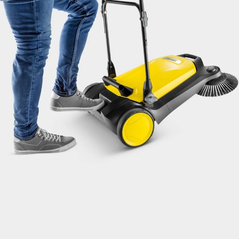 Karcher S 4 Twin 2in1 Zamiatarka ręczna do kostki, piasku, liści (2400 m²/h, 680 mm, 20 l) - 1.766-365.0