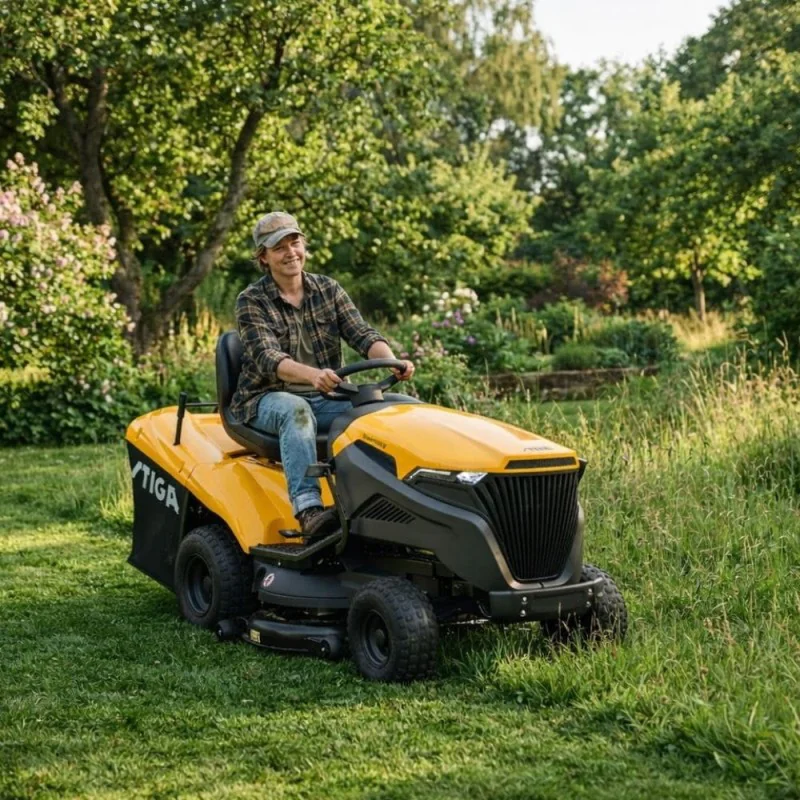 Zestaw Stiga Estate 7102 W + Przyczepka max. 225 kg + Kanister + 2x Olej