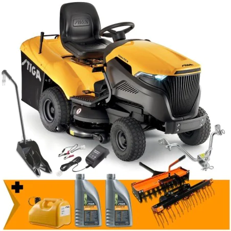 Zestaw Stiga Estate 7102 W + Kanister + 2x Olej + Wertykulator i Aerator