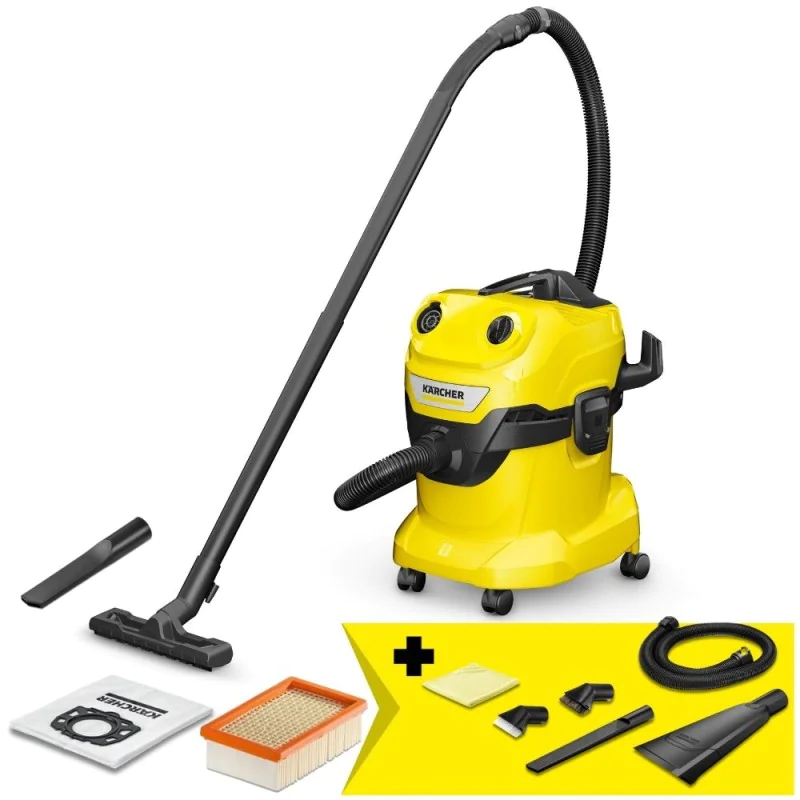 Zestaw Karcher WD 4 V-20/5/22 + Akcesoria do odkurzania samochodów Zestaw Karcher WD 4 V-20/5/22 + Akcesoria do odkurzania samochodów