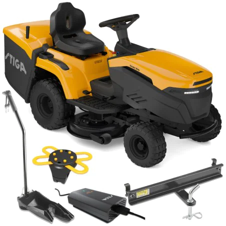 Stiga Estate 384e Akumulatorowy traktor ogrodowy (240 l, 11000 m², Automat) - 2T2210481/ST1