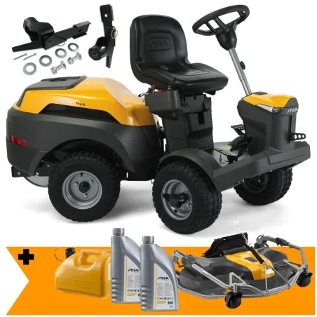 Zestaw Stiga Park 500 W + Agregat tnący Combi 100 Q Plus + Kanister + 2x Olej