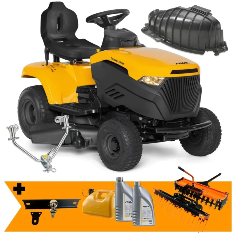 Zestaw Stiga Tornado 398 M + Wertykulator i Aerator + Hak + Kanister + 2x Olej