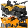 Zestaw z Pługiem 100 cm + Mocowanie + Przyczepka max. 225 kg + Aerator 100 cm + Łańcuchy na koła (2 sztuki) + Kanister 5L z nalewakiem + 2x Olej STIGA SAE 0,6 L + Zestaw do odsysania oleju i paliwa