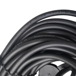 Przedłużacz warsztatowy olejoodporny 20m z uziemieniem 16A 230V H07RN-F 3x1,5 mm² 3680W Jonex PS-170G IP44 czarny