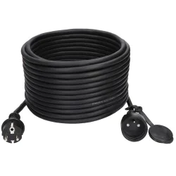 Przedłużacz warsztatowy olejoodporny 20m z uziemieniem 16A 230V H07RN-F 3x1,5 mm² 3680W Jonex PS-170G IP44 czarny