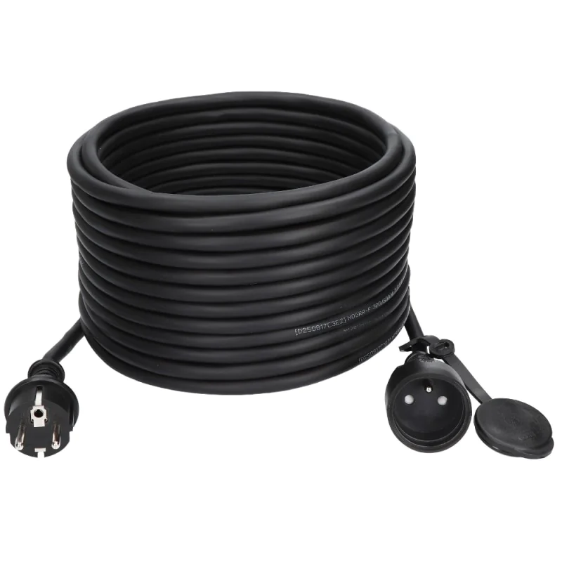 Przedłużacz warsztatowy olejoodporny 20m z uziemieniem 16A 230V H07RN-F 3x1,5 mm² 3680W Jonex PS-170G IP44 czarny
