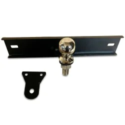 Zaczep hak do traktorka ogrodowego - kulowy i płaski 2w1