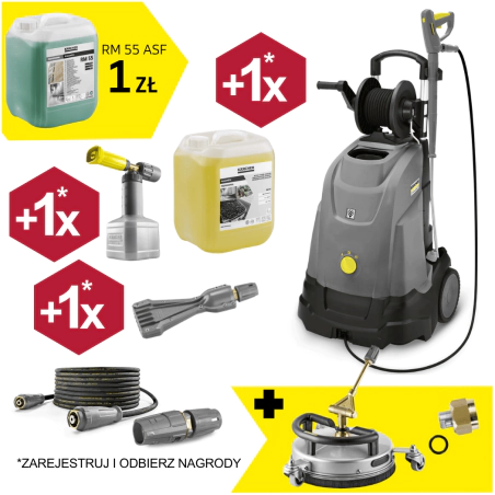 Zestaw Karcher HDS 5/15 UX + Przystawka FR 30 Me + Zestaw dysz do FR