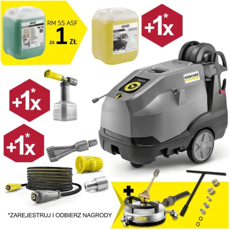 Zestaw Karcher HDS 10/21-4 MXA + Przystawka FRV 30 Me + Zestaw dysz do FRV