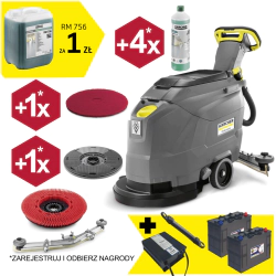 Zestaw Karcher BD 43/25 C Bp w zestawie z akumulatorem i ładowarką + Mostek