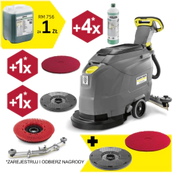 Zestaw Karcher BD 43/25 C Bp + Talerz napędowy do padów + Pady średnio-miękkie