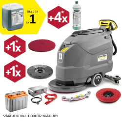 Karcher BD 50/50 C Classic Bp Pack 80Ah Li+FC Szorowarka w zestawie z akumulatorem Li-Ion i prostownikiem - 1.127-069.0
