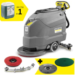 Zestaw Karcher BD 50/50 C Bp Classic + Talerz napędowy do padów + Pady średnio-twarde