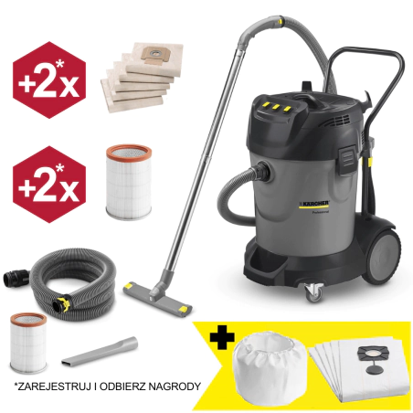 Zestaw Karcher NT 70/3 + Materiałowe worki filtracyjne + Filtr membranowy