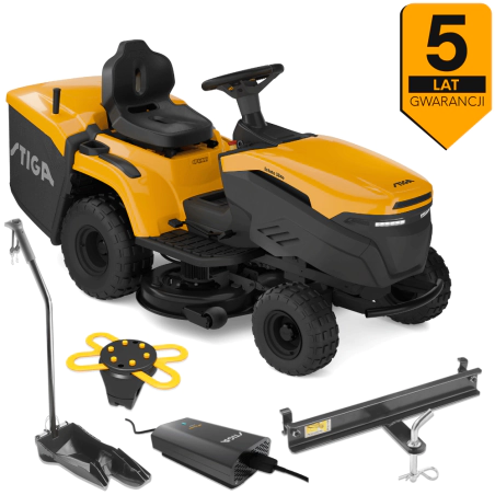 Stiga Estate 384e Akumulatorowy traktor ogrodowy (240 l, 11000 m², Automat) - 2T2210481/ST1