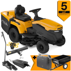 Zestaw Stiga Estate 384e + Przyczepka max. 225 kg + Akumulator 40 Ah ePower Pro
