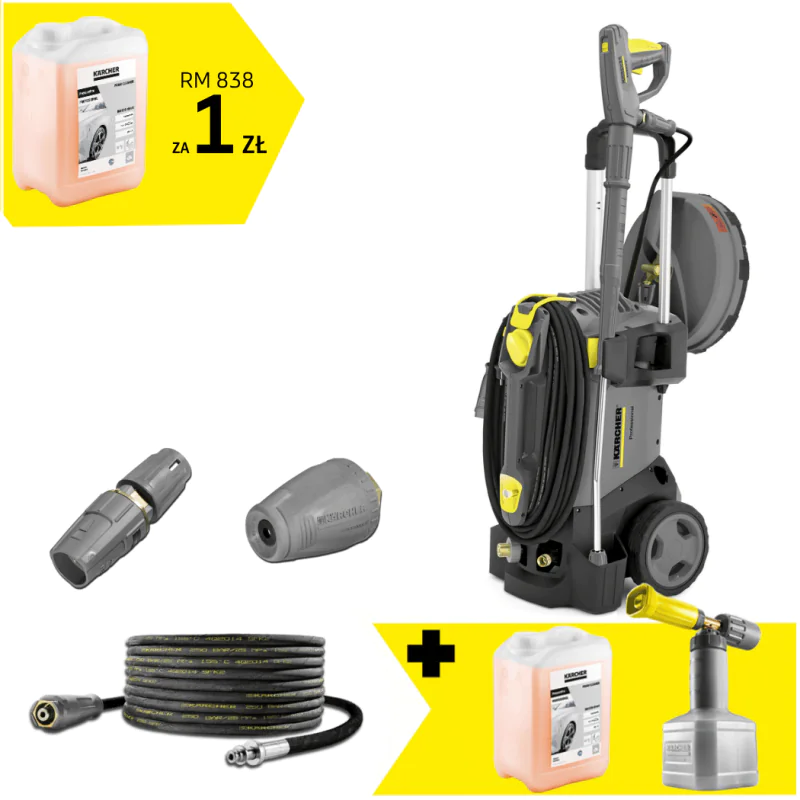 Zestaw Karcher HD 5/15 C Plus + FR Classic + Lanca pianowa + Piana alkaliczna RM 838