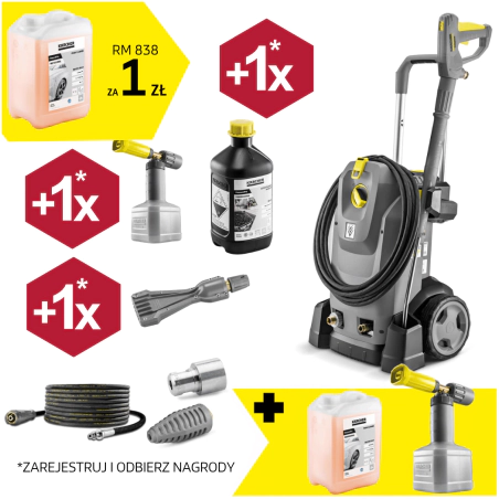 Zestaw Karcher HD 6/15 M Plus + Lanca pianowa + Piana alkaliczna RM 838
