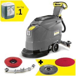 Zestaw Karcher BD 43/35 C Ep + Talerz do padów + Pad średnio-miekki (5 sztuk)