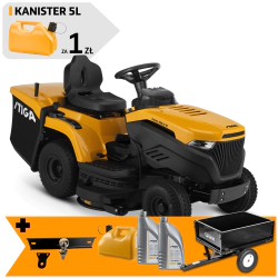 Zestaw Stiga Estate 398 W SE + Przyczepka max. 225 kg + Hak + Kanister + 2x Olej