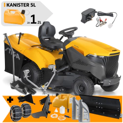 Zestaw Stiga Estate 798 W + Pług 120 cm do odśnieżania + Łańcuchy + Mocowanie + Kanister + 2x Olej