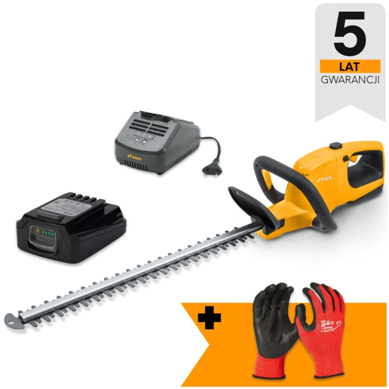 Zestaw Stiga HT 100e + Rękawice robocze