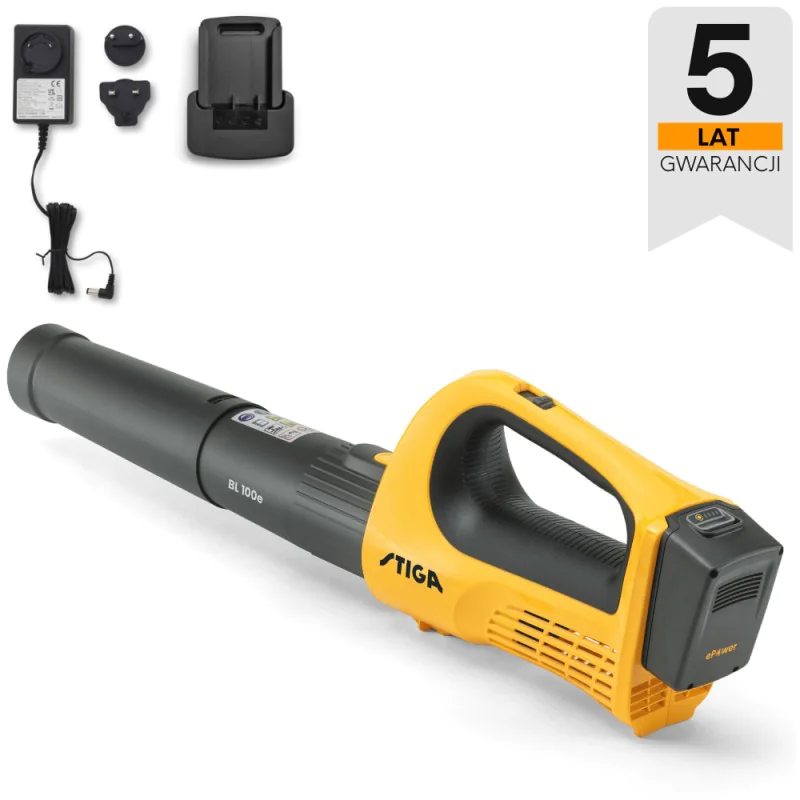 Stiga BL 100e Dmuchawa do liści w zestawie z akumulatorem i ładowarką (0.28 kW, 32 m/s, 20 V, 4 Ah) - 271504108/ST2 Stiga BL 100e Dmuchawa do liści w zestawie z akumulatorem i ładowarką (0.28 kW, 32 m/s, 20 V, 4 Ah) - 271504108/ST2