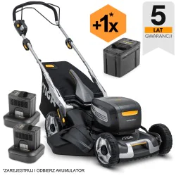 Stiga Twinclip 950e V Kosiarka akumulatorowa w zestawie z 2 akumulatorami i ładowarką (2.20 kW, 48 cm, 70 l) - 294513998/ST1