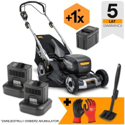 Zestaw Stiga Twinclip 950e V + Rękawice + Skrobak do czyszczenia kosiarki