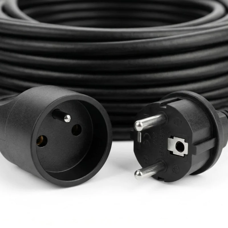 Przedłużacz warsztatowy olejoodporny 20m 16A 250V H07RN-F 3x2,5mm² 3680W Jonex PS-170G IP44 czarny