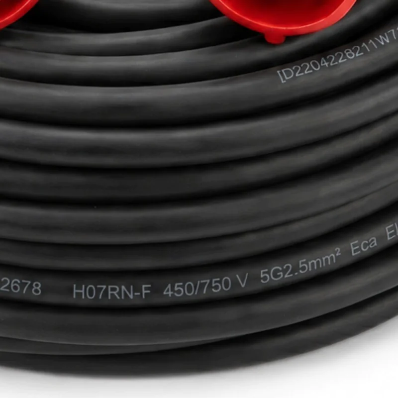 Przedłużacz siłowy olejoodporny 10m 16A 400V H07RN-F 5x2,5 mm², mała wtyczka, Jonex PS-S, IP44, czarny