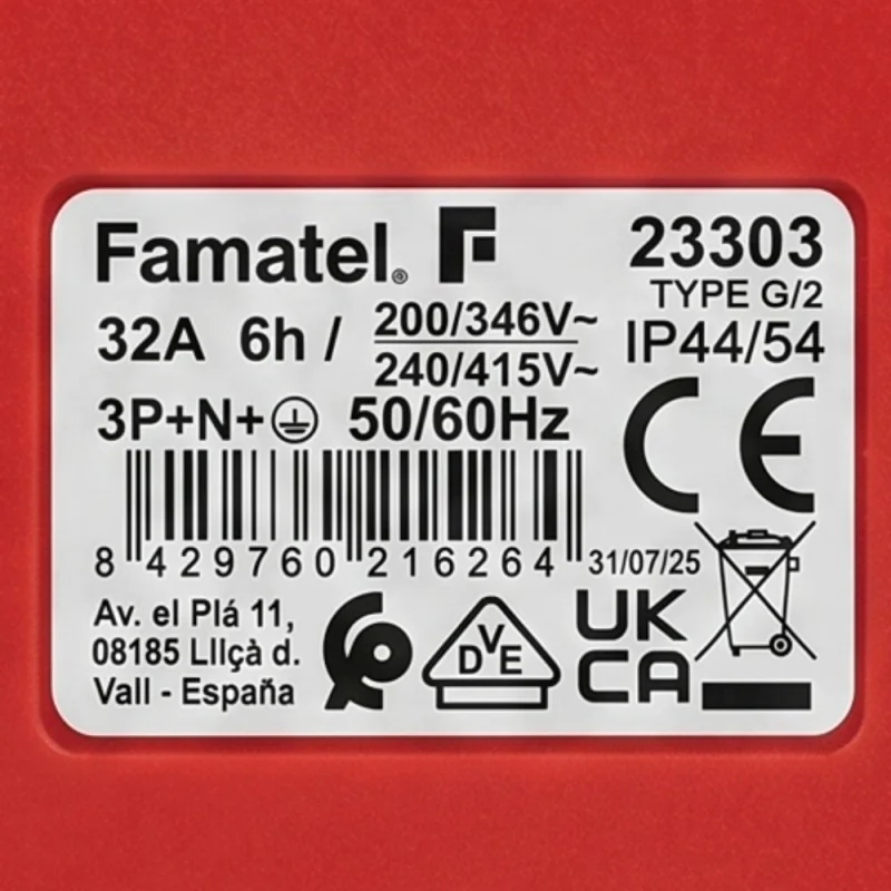 Przedłużacz siłowy olejoodporny 10m 32A 400V H07RN-F 5x4 mm², duża wtyczka, Jonex PS-S, IP44, czarny