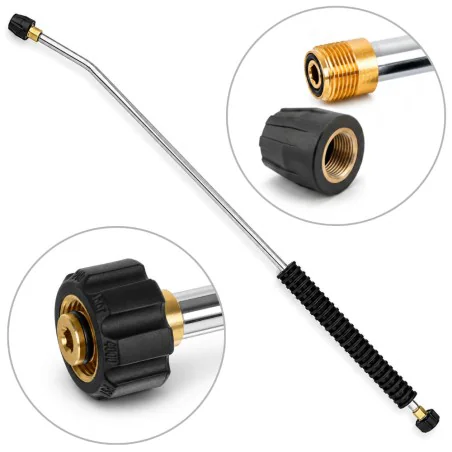 Lanca do myjki 900mm JetLance Classic gięta CW zimnowodna INOX M22F - M18F 250bar