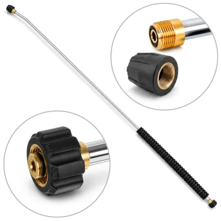 Lanca do myjki 2000mm JetLance Classic gięta CW zimnowodna INOX M22F - M18F 250bar