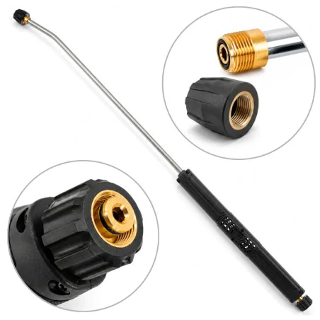 Lanca do myjki 900mm JetLance Classic gięta HW ciepłowodna INOX M22F - M18F 250bar 150°C