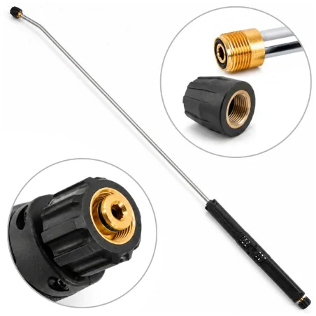 Lanca do myjki 1200mm JetLance Classic gięta HW ciepłowodna INOX M22F - M18F 250BAR 150.C do dysz Kärcher HDS
