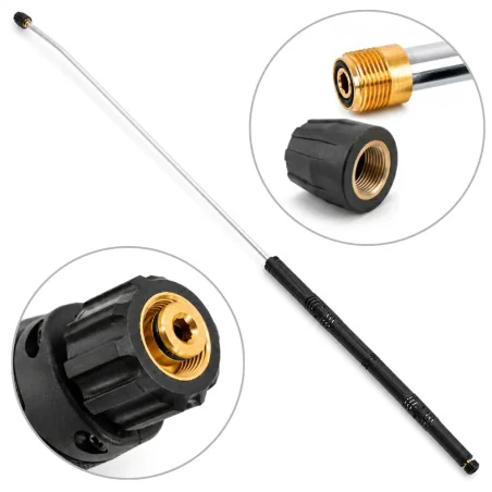 Lanca do myjki 2000mm JetLance Classic gięta HW ciepłowodna INOX M22F - M18F 250BAR 150.C do dysz Kärcher HDS