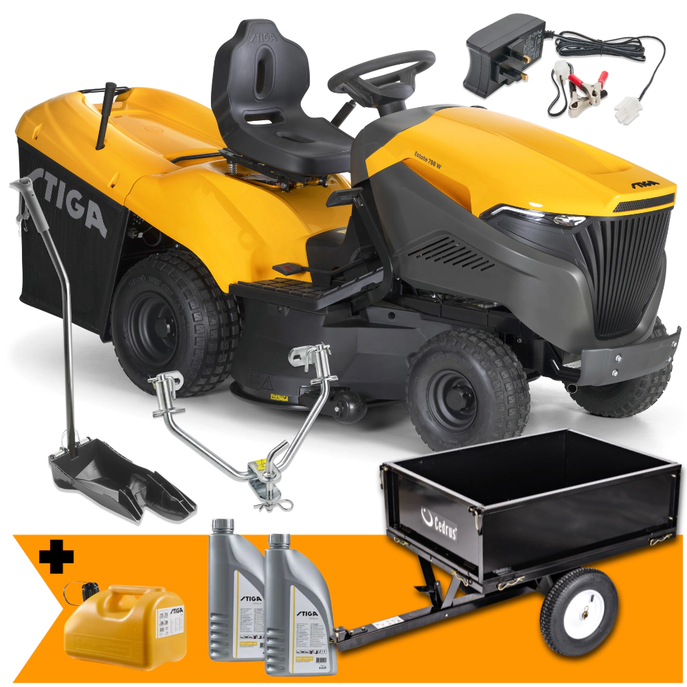 Zestaw Stiga Estate 798 W + Przyczepka max. 225 kg + Kanister + 2x Olej