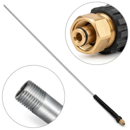 Lanca JetLance Neo prosta CW zimnowodna 2000mm inox K-Lock TR22F - 1/4"M 250BAR do szczotek przepływowych