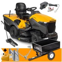 Zestaw Stiga Estate 9122 W + Przyczepka max. 225 kg + Zaczep + Kanister + 2x Olej