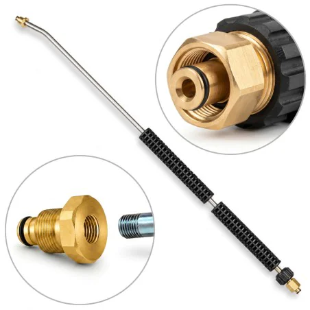 Lanca do myjki Kärcher HD 1200mm JetLance Neo gięta CW zimnowodna INOX K-Lock TR22F - K-Lock TR20M 250bar