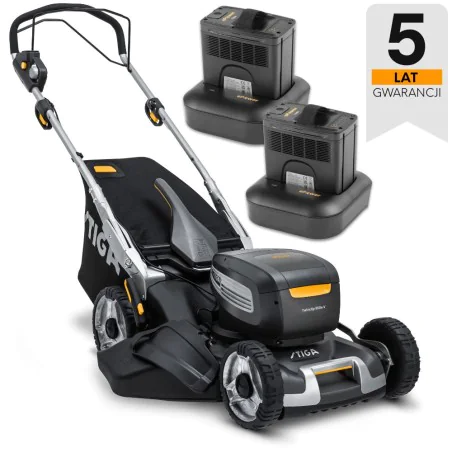 Stiga Twinclip 950e V Kosiarka akumulatorowa w zestawie z 2 akumulatorami i ładowarką (2.20 kW, 48 cm, 70 l) - 294513998/ST1