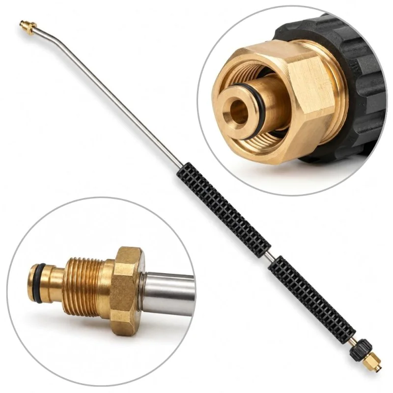 Lanca do myjki Kärcher HD 1200mm JetLance Neo gięta CW zimnowodna INOX K-Lock TR22F - K-Lock TR20M 250bar