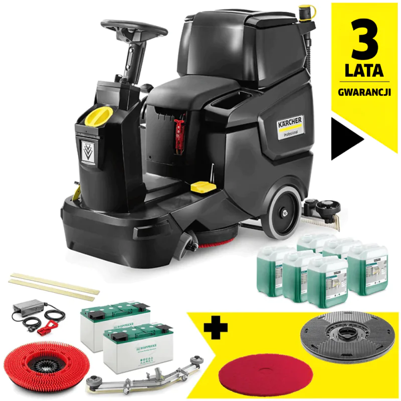 Zestaw Karcher BD 50/70 R Classic Anniversary Edition + Talerz napędowy do padów + Pady średnio-miękkie