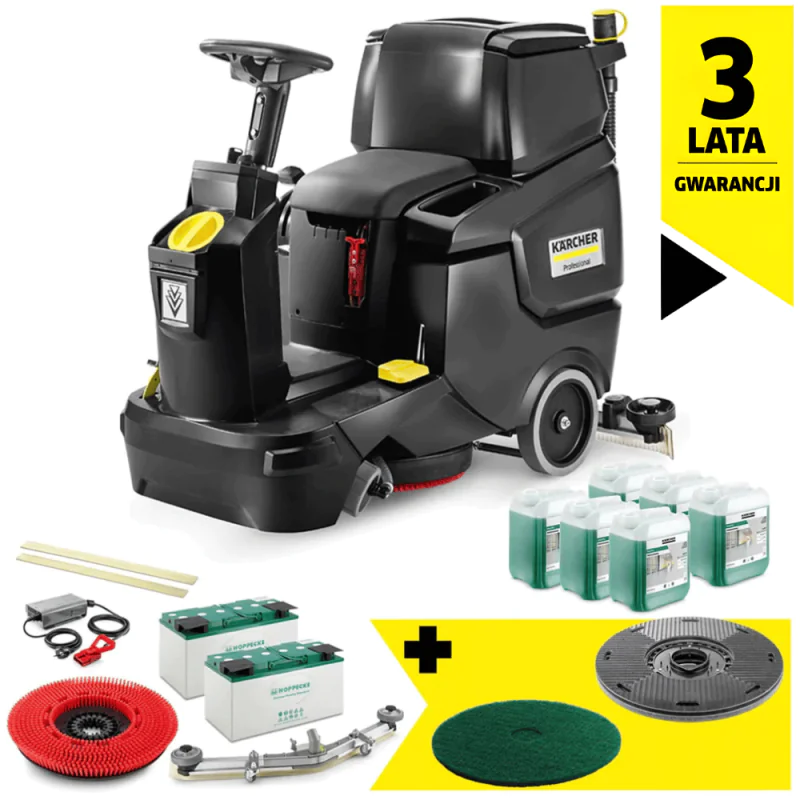 Zestaw Karcher BD 50/70 R Classic Anniversary Edition + Talerz napędowy do padów + Pady średnio-twarde