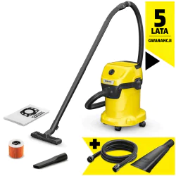 Zestaw Karcher WD 3 V-17/4/20 + Ssawka samochodowa + Przedłużka węża ssącego 3.5 m