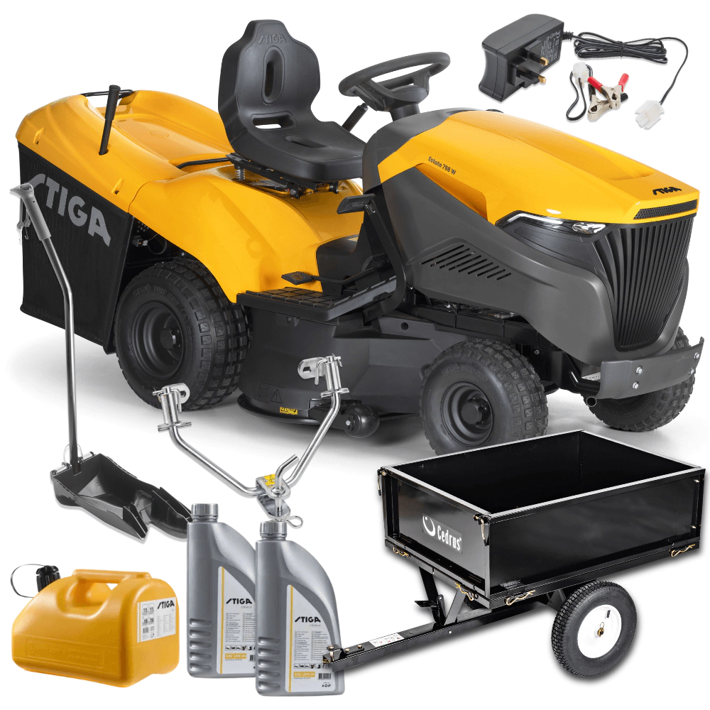 Zestaw Stiga Estate 798 W + Przyczepka max. 225 kg + Kanister + 2x Olej