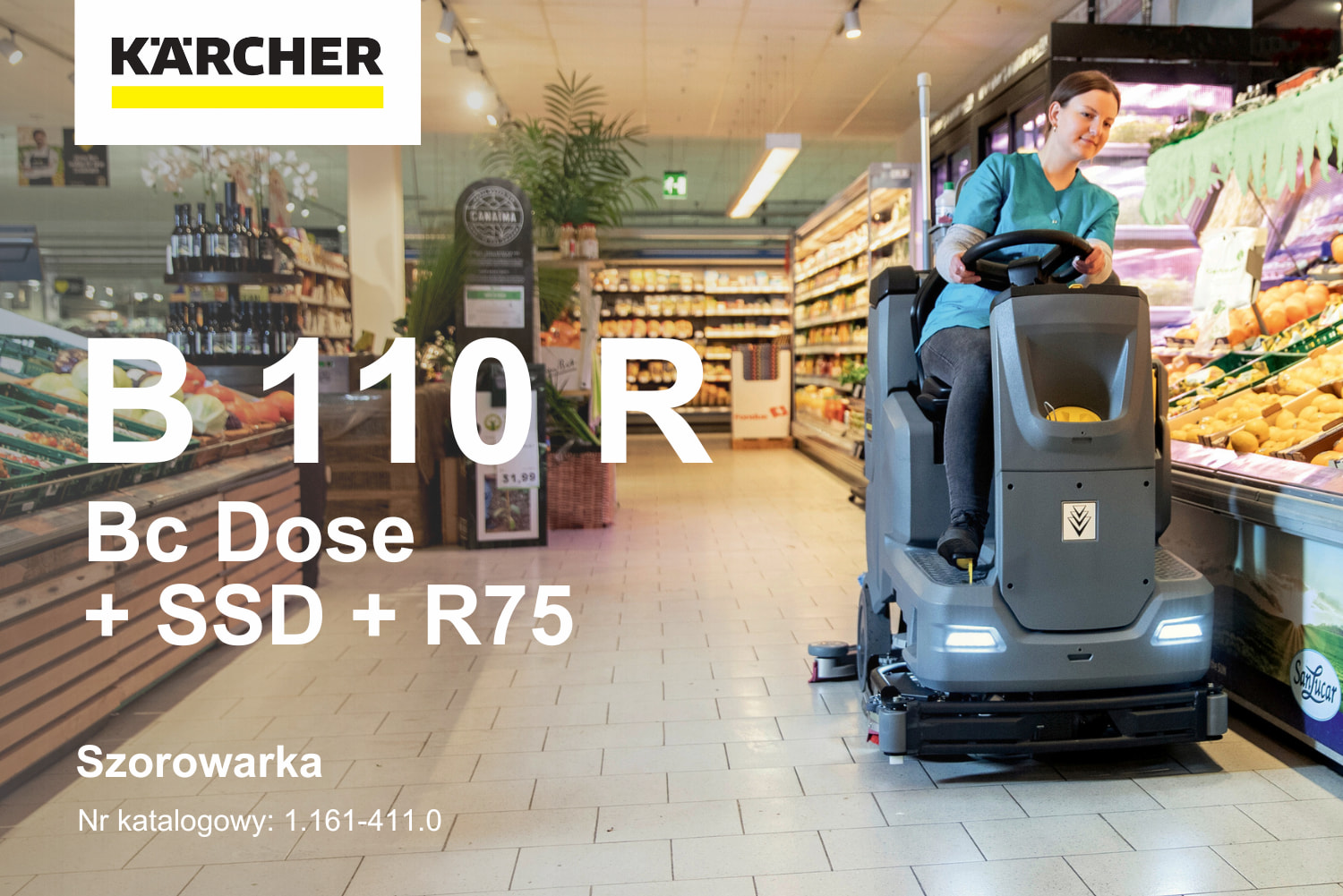 Szorowarka KARCHER B 110 R Bc Dose 1.161-411.0